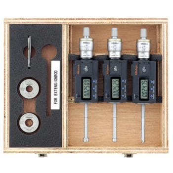 Mitutoyo 468-986 Digimatic Holtest Three-point Bore Micrometer w/ Non-Interchangeable Head Set 0.275-0.5" w/SPC IP65
