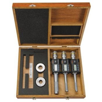 Mitutoyo 468-987 Digimatic Holtest Three-point Bore Micrometer w/ Non-Interchangeable Head Set 0.5-1" w/SPC IP65